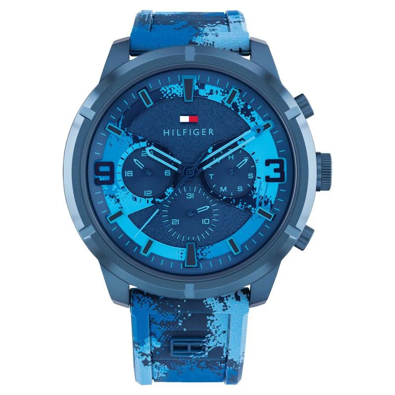 Tommy Hilfiger Blue Dial Multifunction Silicon Men's Watch| TH1792073