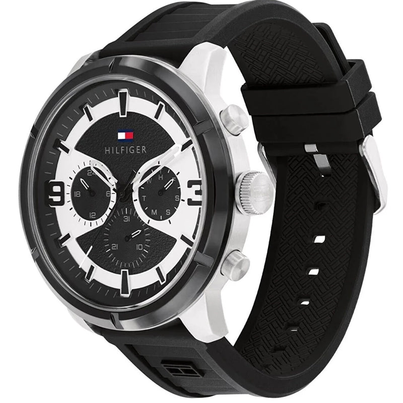 Tommy Hilfiger Black Silicone Sports Men's Watch| TH1792074