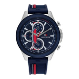 Tommy Hilfiger Clark Multifunction Blue Dial Silicone Strap Watch | TH1792083