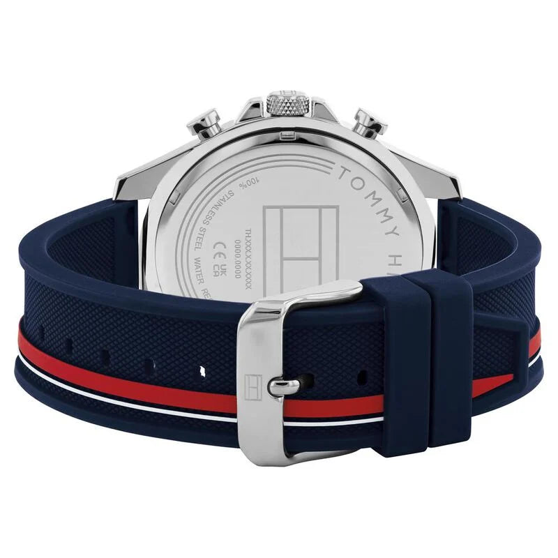 Tommy Hilfiger Clark Multifunction Blue Dial Silicone Strap Watch | TH1792083