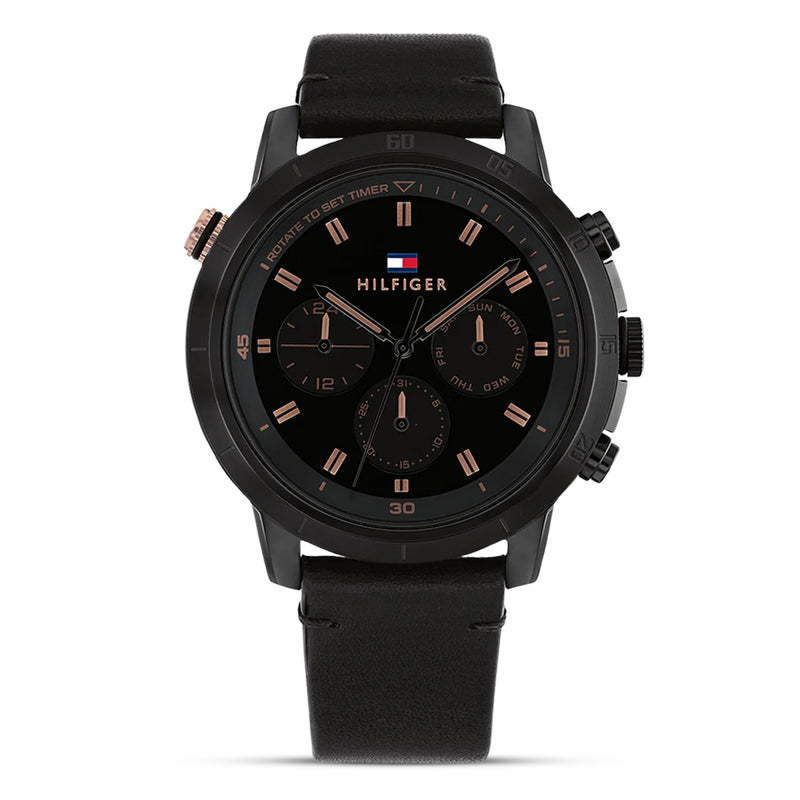 Tommy Hilfiger Troy Multifunction Black Dial Men's Watch | TH1792110