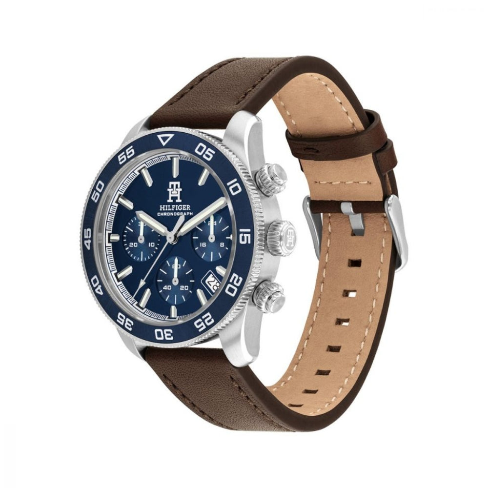 Tommy Hilfiger Leather Strap Blue Dial Men's Watch | TH1792163