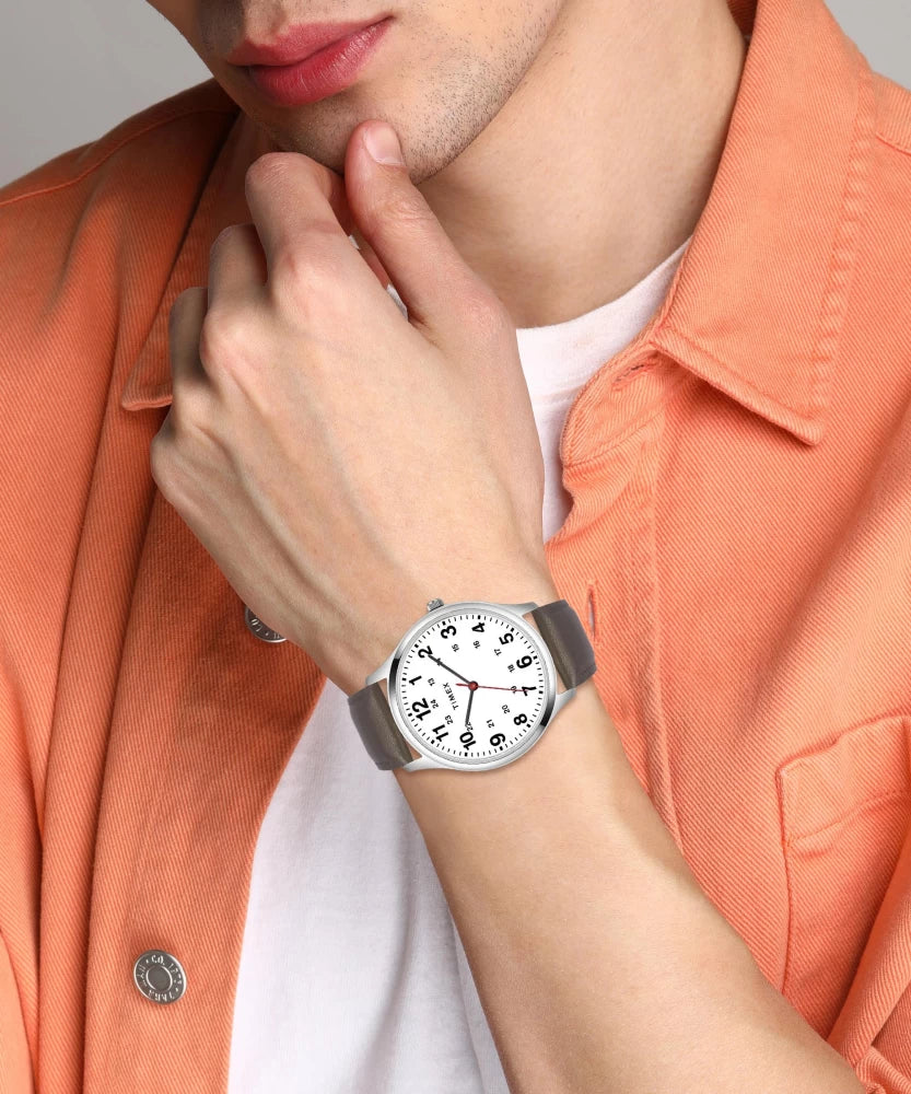 Timex Analogue White Dial Brown Strap Men's Watch| TWTG73SMU06