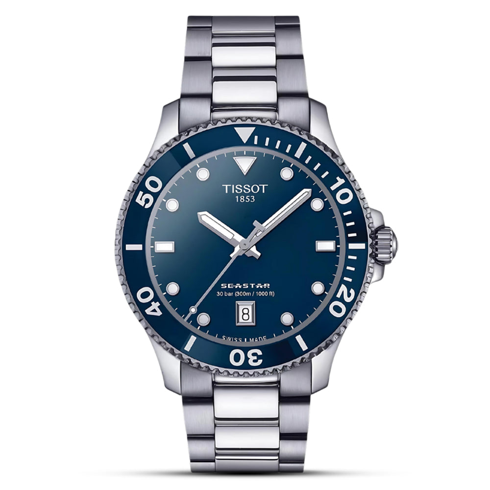 Tissot Seastar 1000 Quartz 40mm Blue Dial Mens Watch T120.410.11.041.00