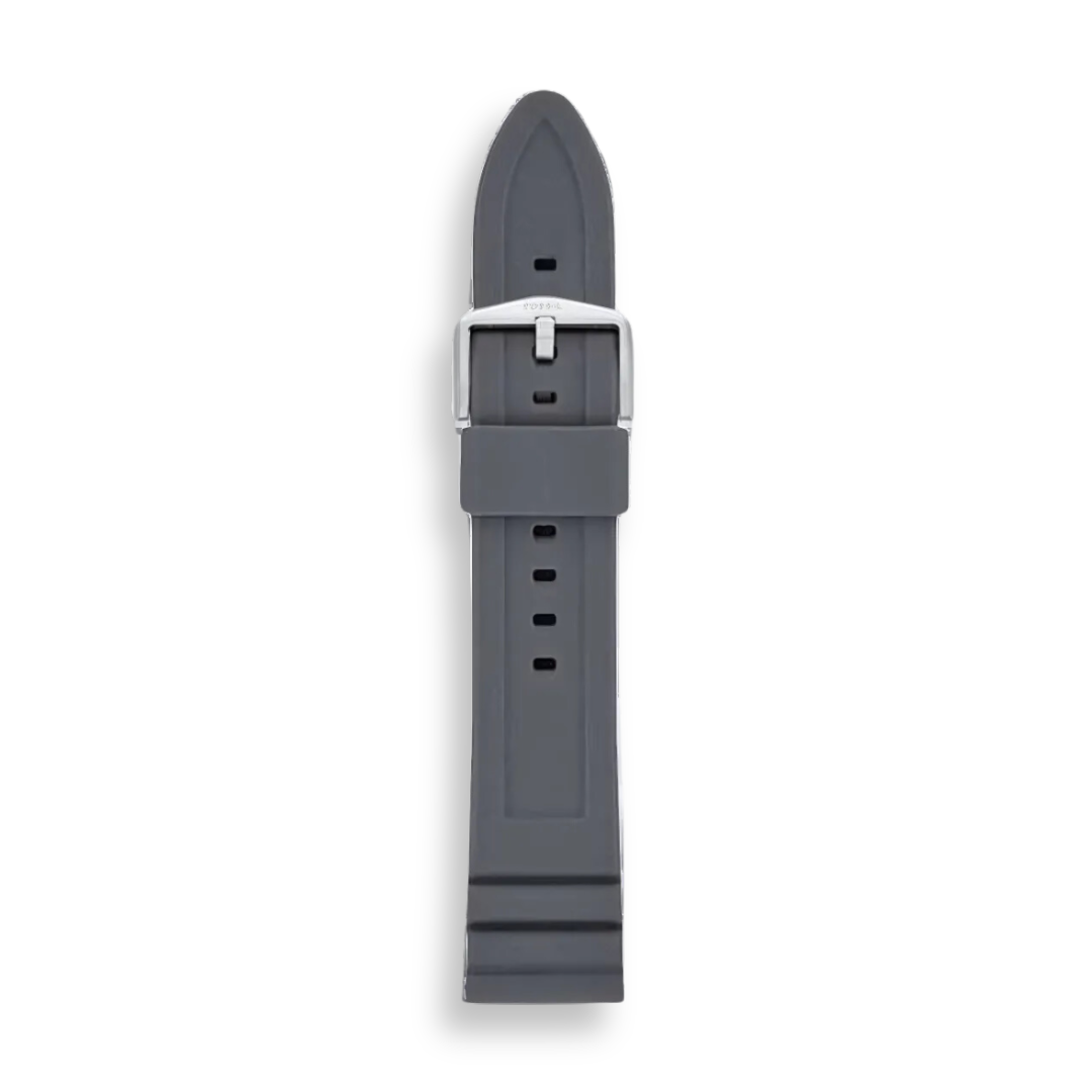 S201111 FOSSIL 22MM Grey Silicone Watch Strap S221306| Time Access