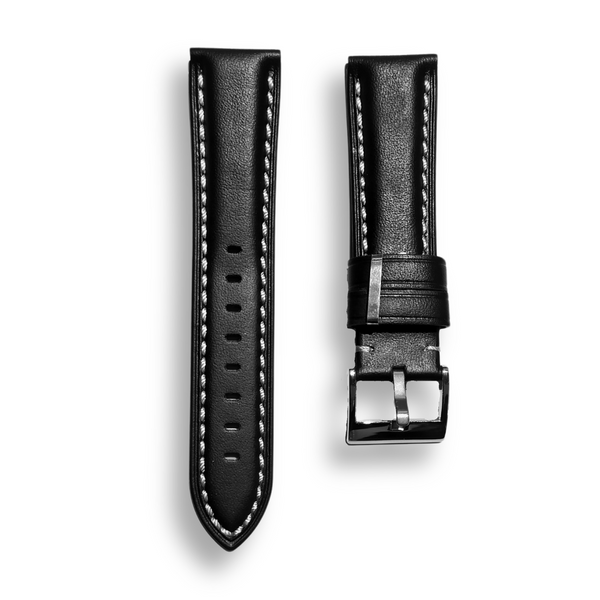 Wojue Plain Black Leather Strap | 2100000293204