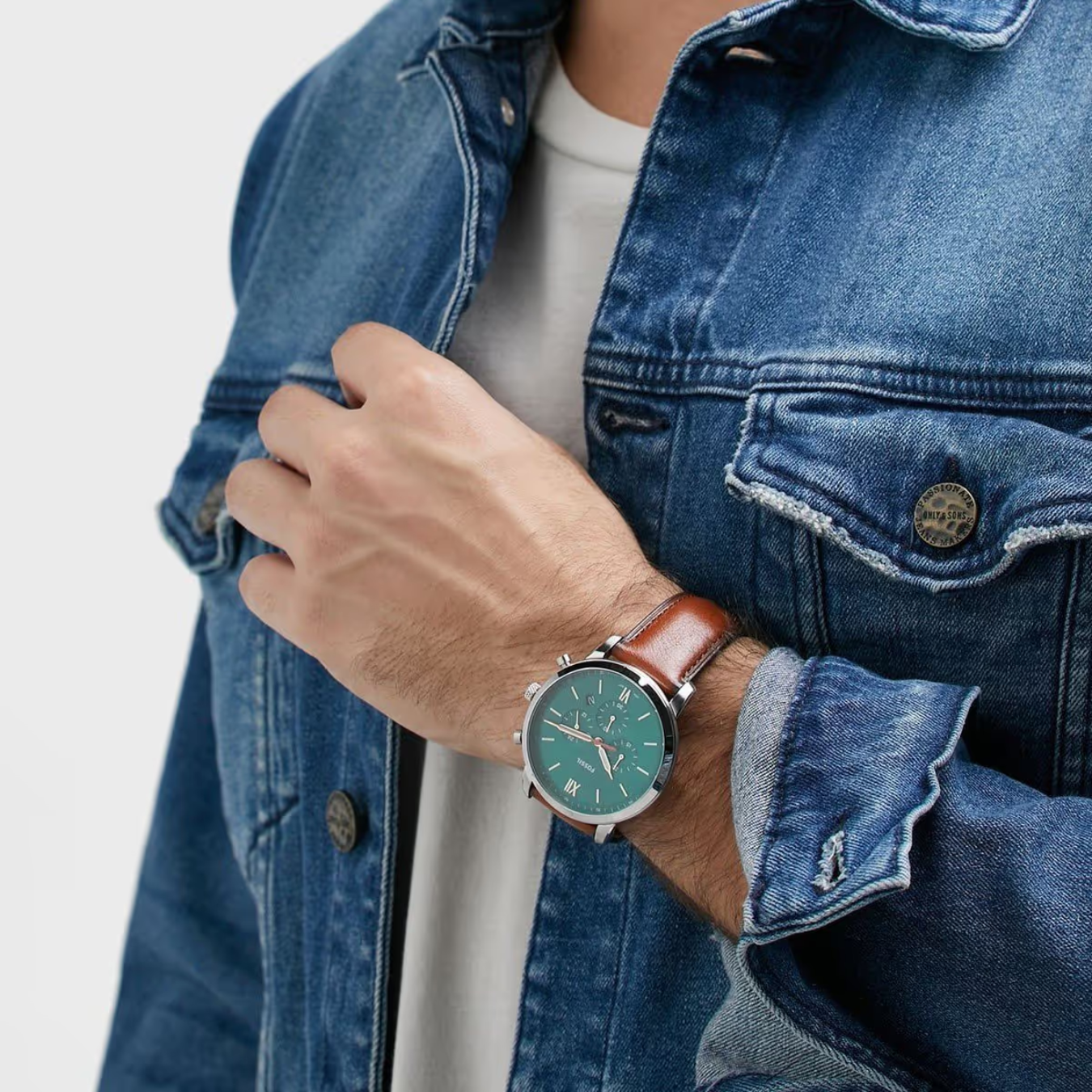 Fossil Neutra Chronograph Green Dial Men display picture 3