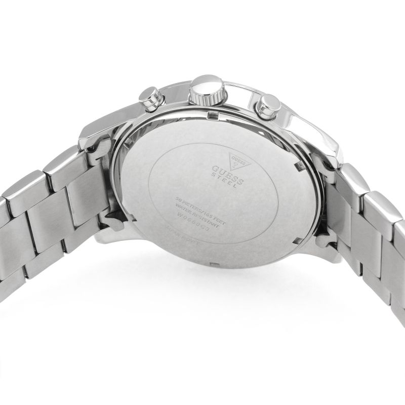 GUESS- Atlas Mens Quartz Watch with Stainless Steel Bracelet W0668G3