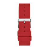 Guess G-Twist Silver Dial Silicone Band Ladies Watch | W0911L9