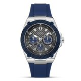 Guess Legacy Multifunction Blue Dial Silicone Strap Men's Watch | W1049G1