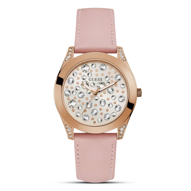 Guess Wonderlust White-Crystal Dial Ladies Watch | W1065L1