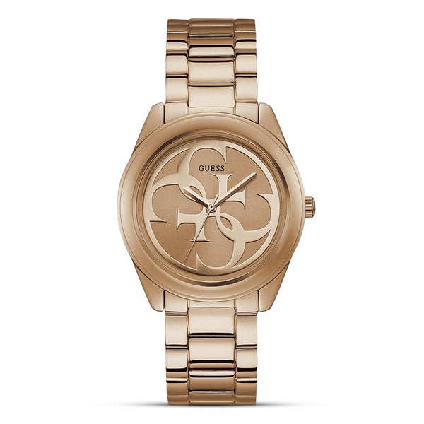 Guess G-Twist Quartz Rose Gold Dial Ladies Watch | W1082L3