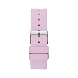 Guess G-Twist Pink-Silver Dial Silicone Band Ladies Watch | W1240L1