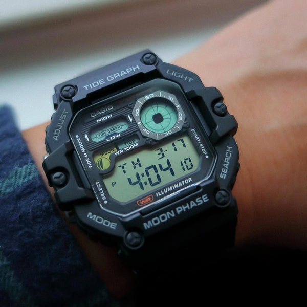 Casio Sporty Digital Black Resin Belt Men's Watch | WS-1700H-1AVDF