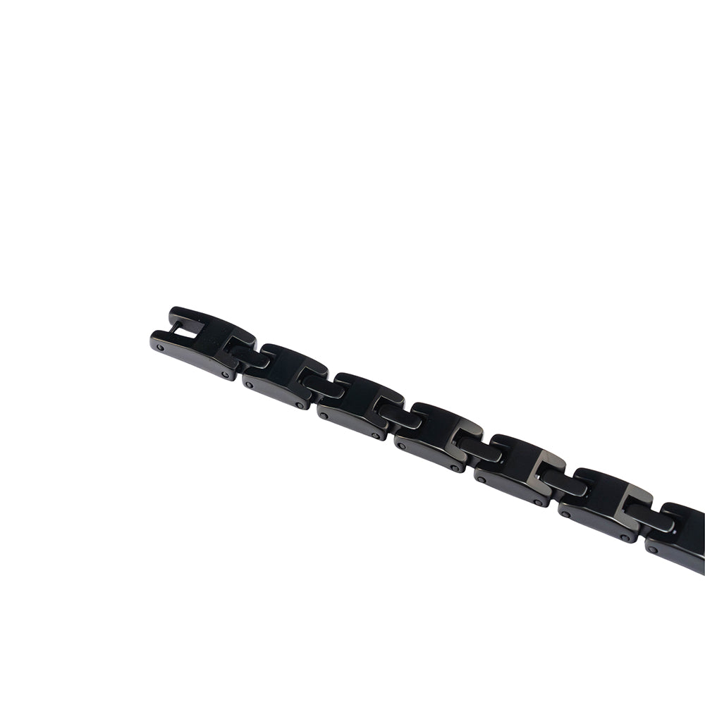 Zeyron Jet Black Solid Tungsten Carbide Bracelet