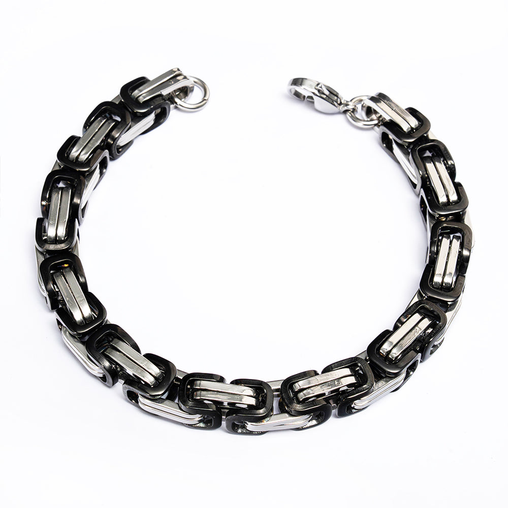 Zeyron Two Tone Byzantine Chain Bracelet