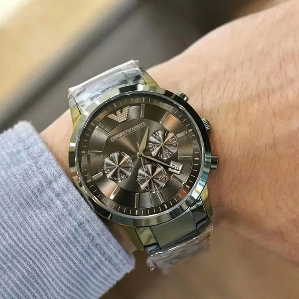 Emporio Armani Analog Grey Dial Men's Watch-AR11117
