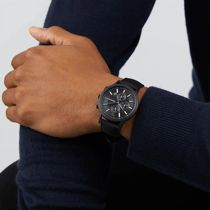 Emporio Armani Renato Chronograph Black Dial Men's Watch | AR11457