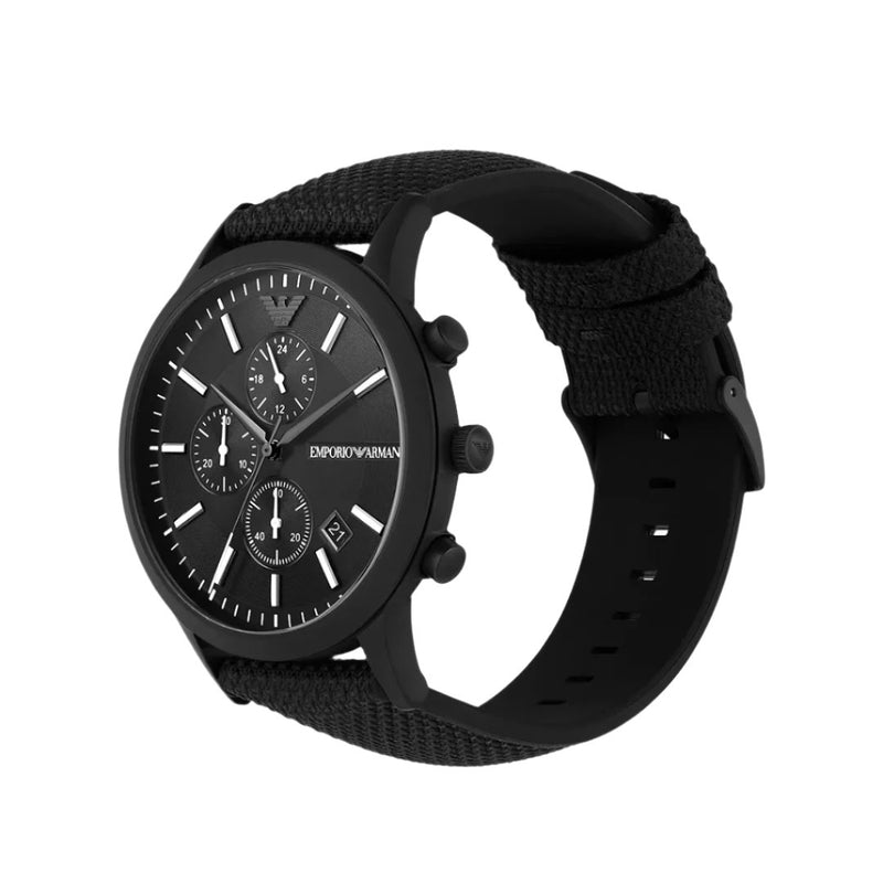 Emporio Armani Renato Chronograph Black Dial Men's Watch | AR11457