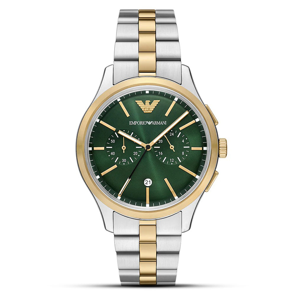 Emporio Armani Dario Two Tone Green Dial Men's Watch | AR11692