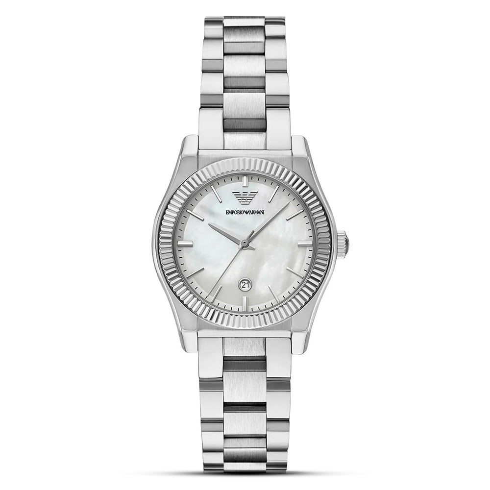 Emporio Armani MOP White Dial Ladies Watch | AR11723