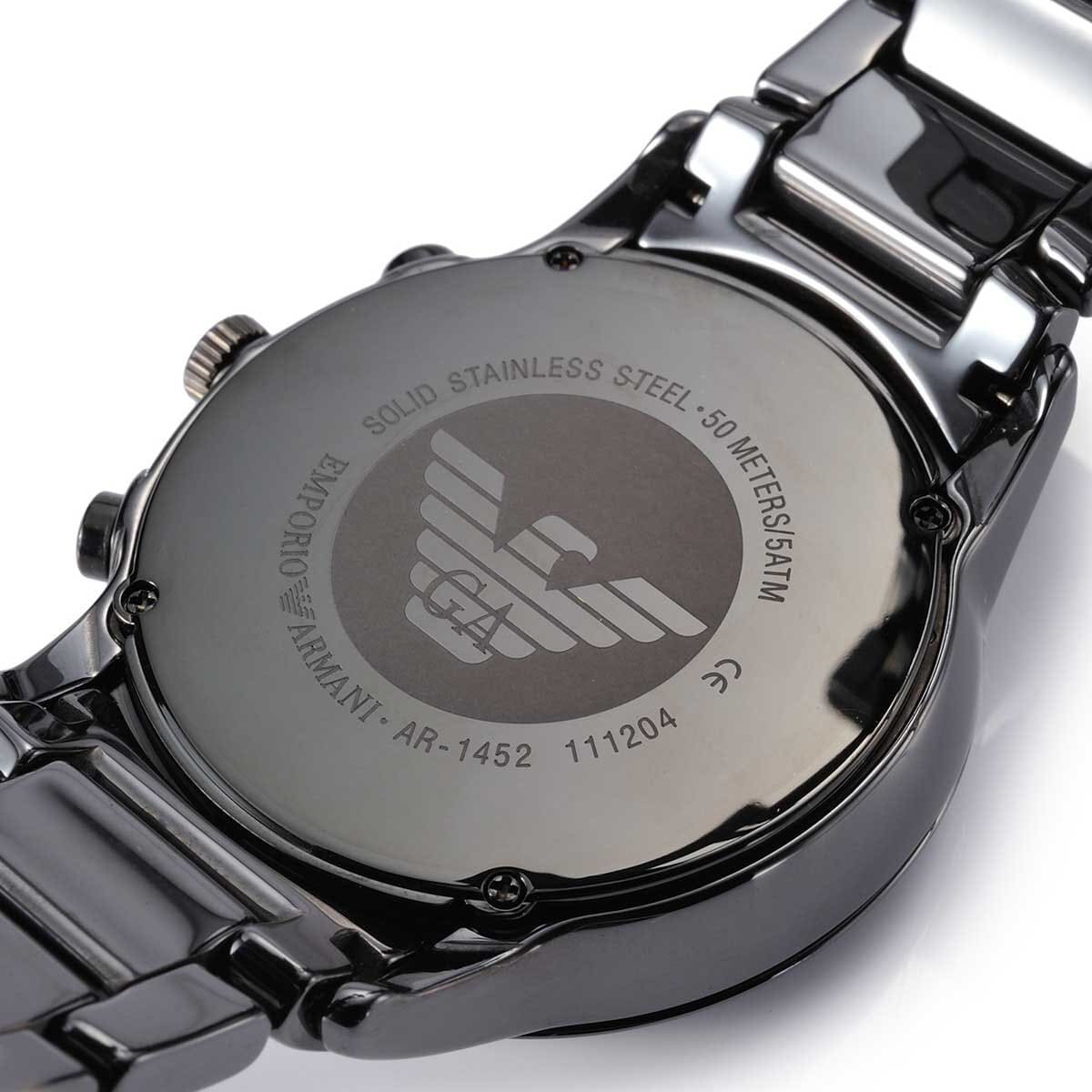 Emporio Armani Quartz Black Ceramic Chronograph Men s Watch AR1452