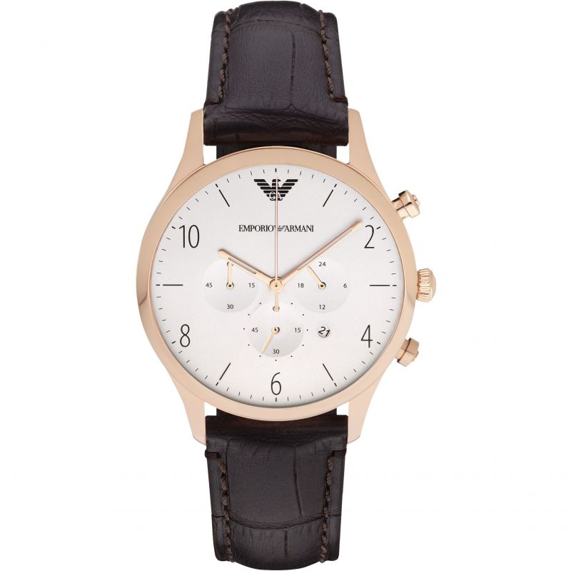 Emporio Armani Dress Chronograph White Dial Men's Watch| AR1916