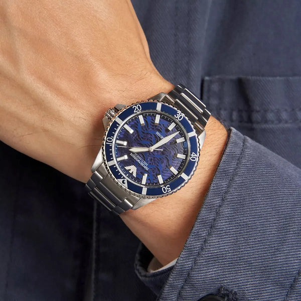 Emporio Armani World Explorer Automatic Blue Dial Watch | AR60059