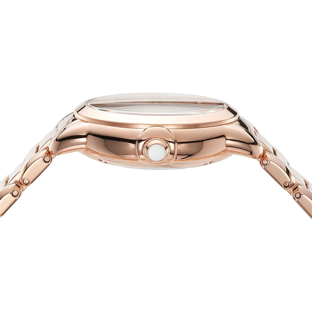 Emporio Armani Open Heart Automatic Rose Gold-Tone Ladies Watch AR60072