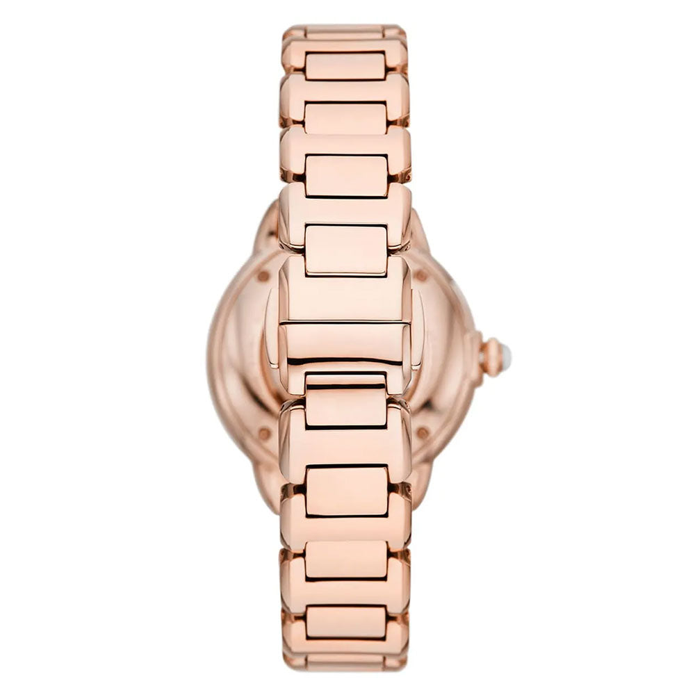 Emporio Armani Open Heart Automatic Rose Gold-Tone Ladies Watch AR60072