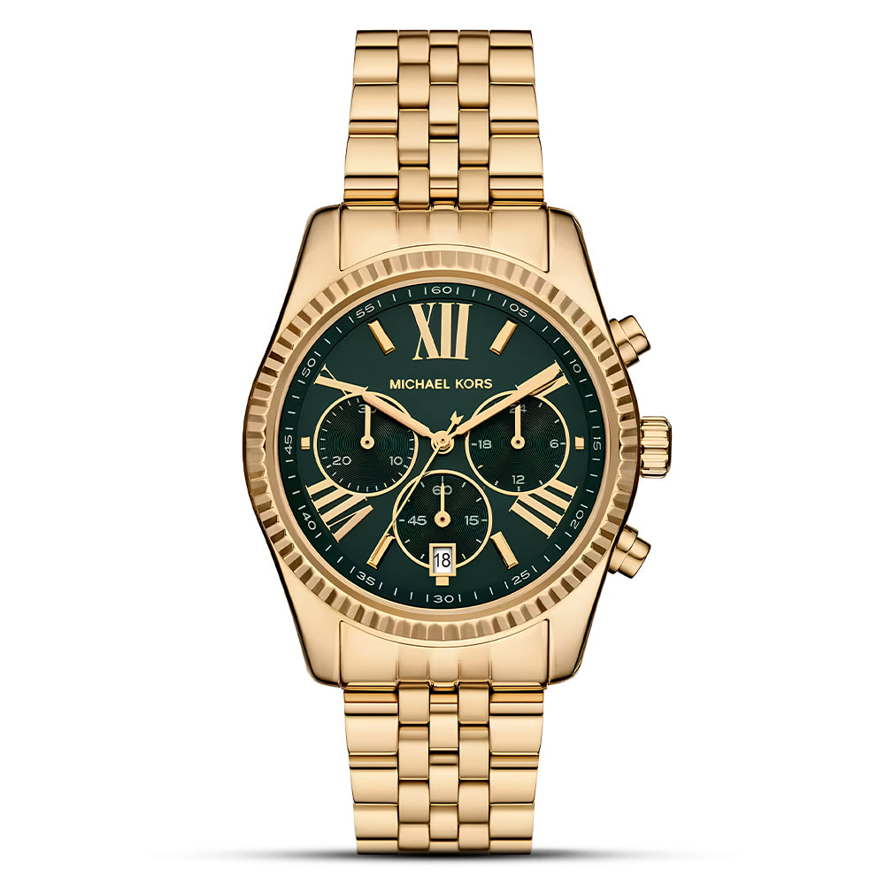  Michael Kors Lexington Gold Tone Ladies Watch | MK4983