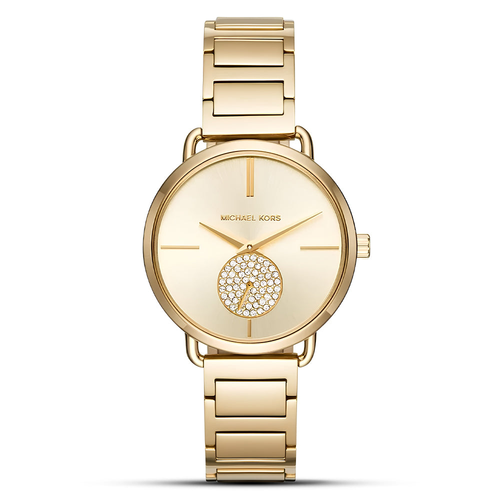  Michael Kors Portia Gold Tone Ladies Watch | MK3639
