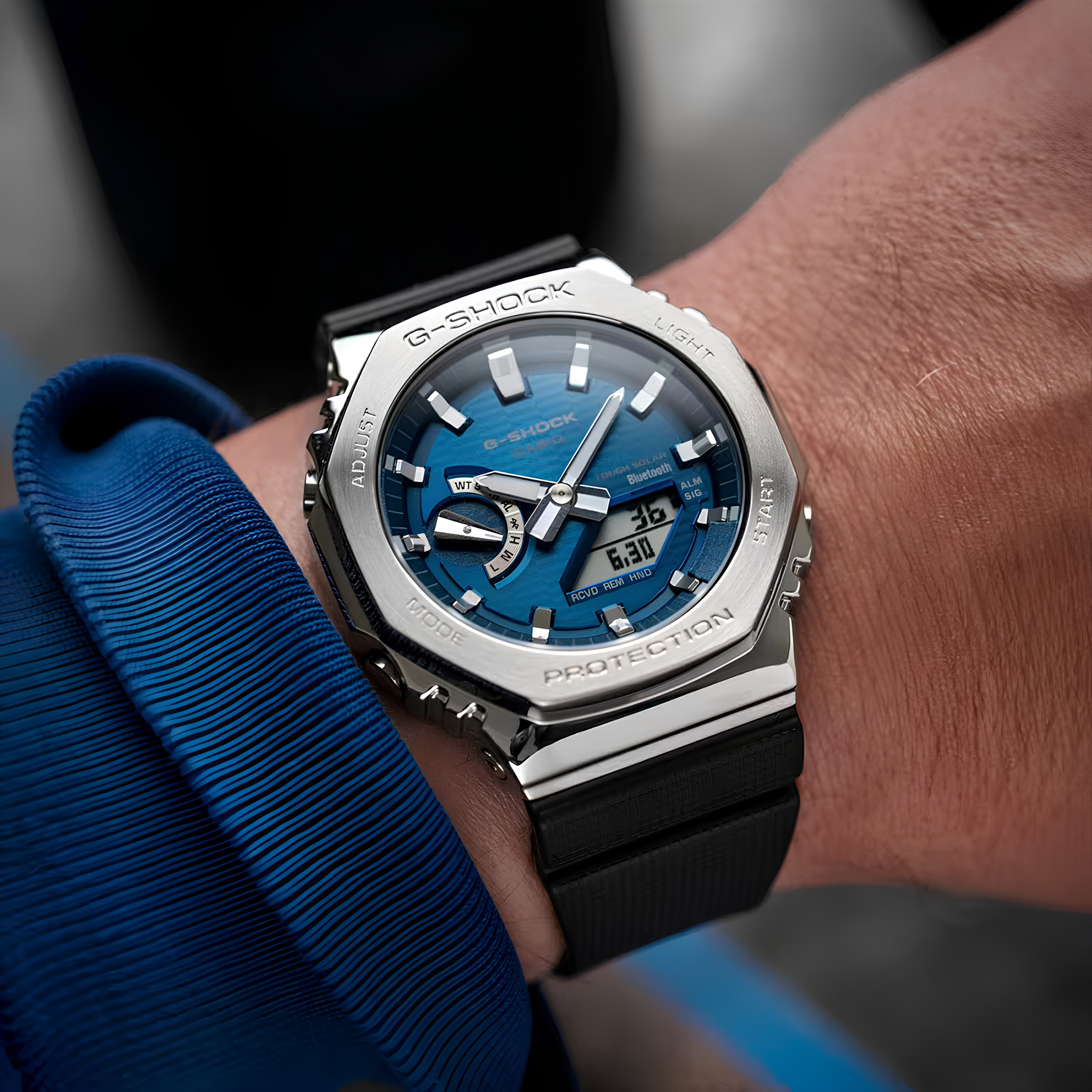 Casio G-Shock Tough Solar Bluetooth Blue Dial Men's Watch | GBM-2100A-2BDR
