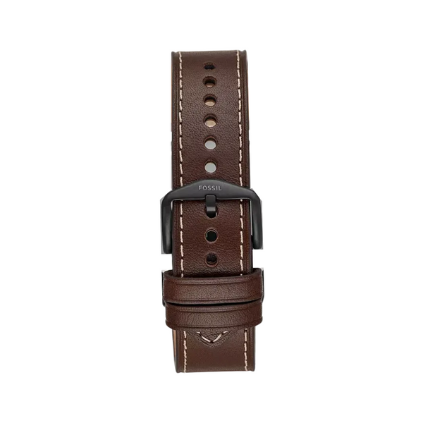 Fossil 24mm Coffee Brown Leather Men's Watch Strap | FS5608S