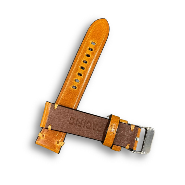 Peyton Rous Plain Light Brown Fullgrain Leather Strap | 22MM