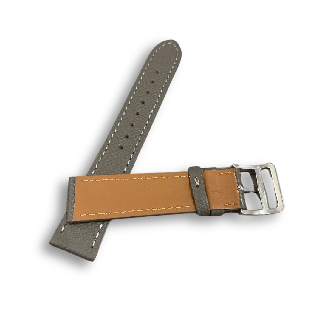 Leather Strap Textured Light Grey | 22MM