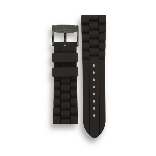 Fossil 24mm Black Silicone Men's Watch Strap | FS4487S