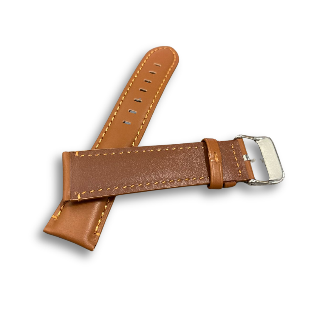 Peyton Rous Plain Light Brown Leather Strap | 22MM