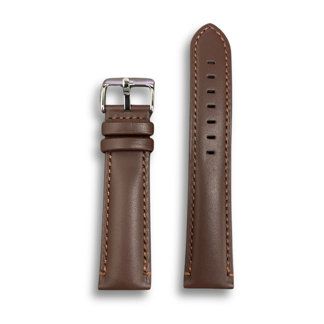 Peyton Rous Plain Dark Brown Leather Strap | 20MM