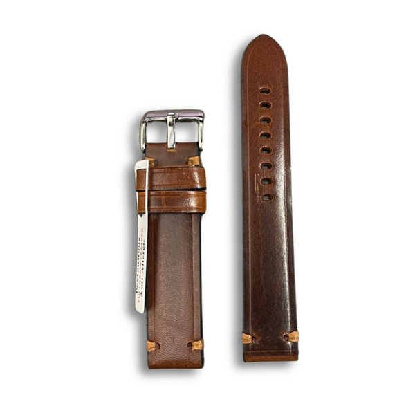 Peyton Rous Plain Dark Brown Fullgrain Leather Strap | 20MM