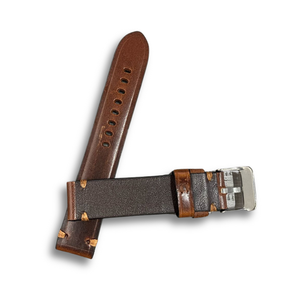 Peyton Rous Plain Dark Brown Fullgrain Leather Strap | 20MM