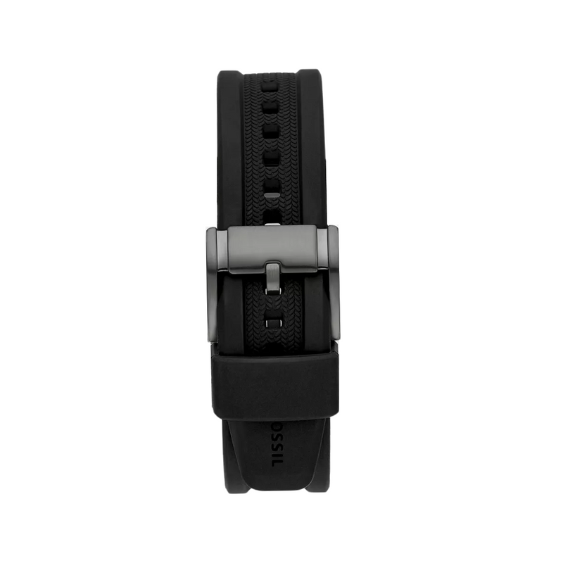 Fossil 22mm Black Silicone Men's Watch Strap | BQ2494S