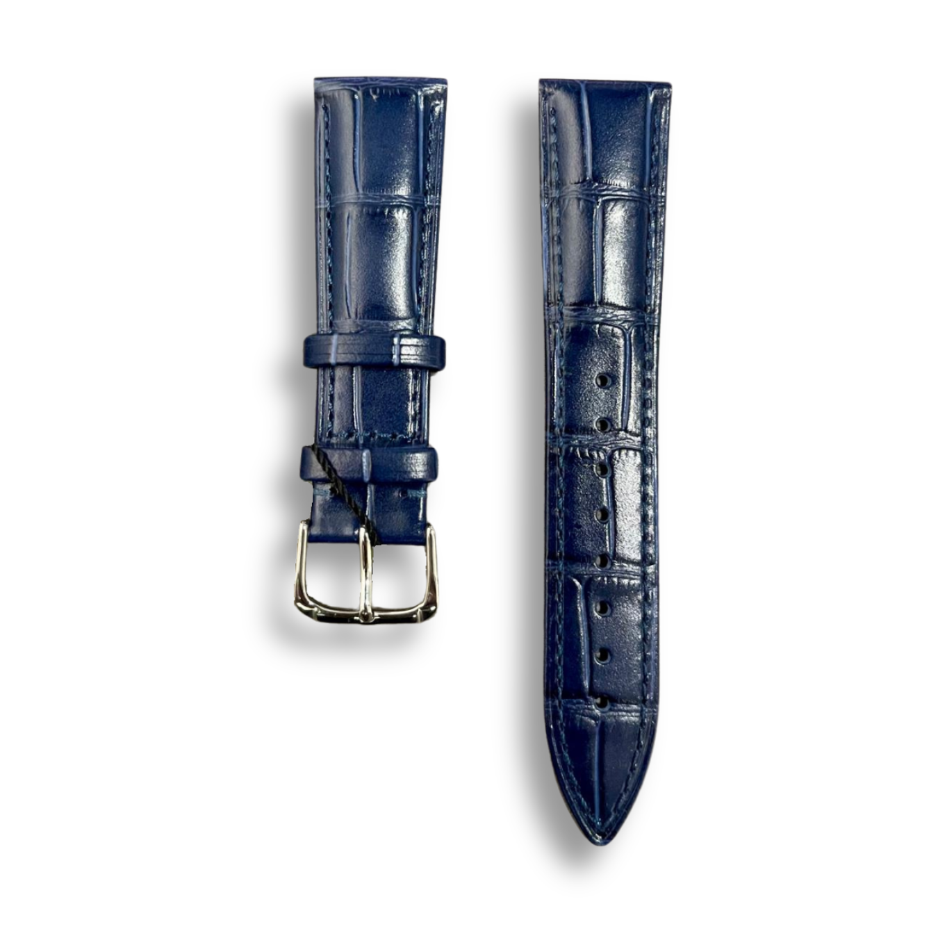 Genuine Leather Crocodile Textured Strap