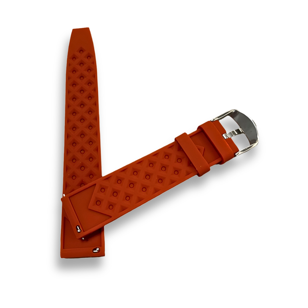 Cavern Red Textured Silicon Watch Strap | 20MM