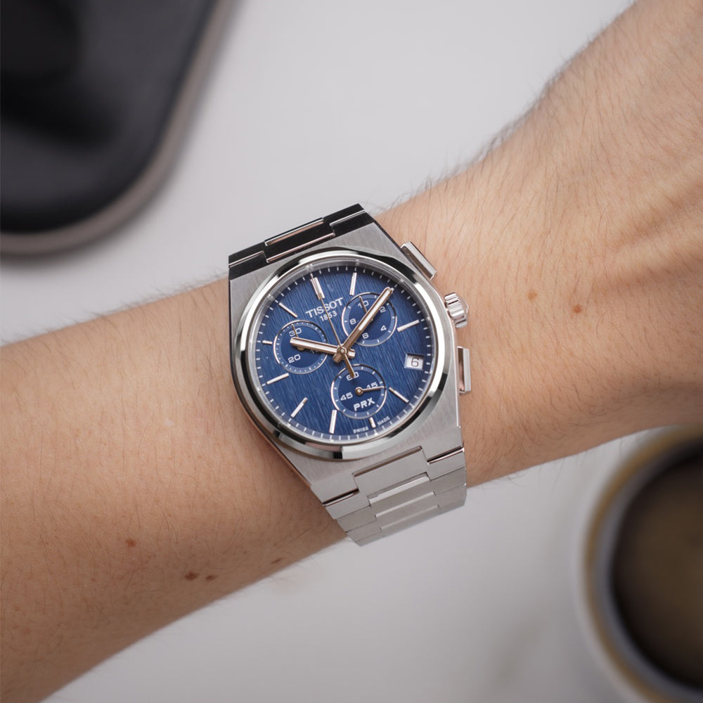 Tissot PRX Quartz Chronograph Blue Dial Watch |  T137.417.11.041.00