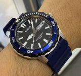 Casio Blue Resin Band Men's Watch| MTD-125-2AV