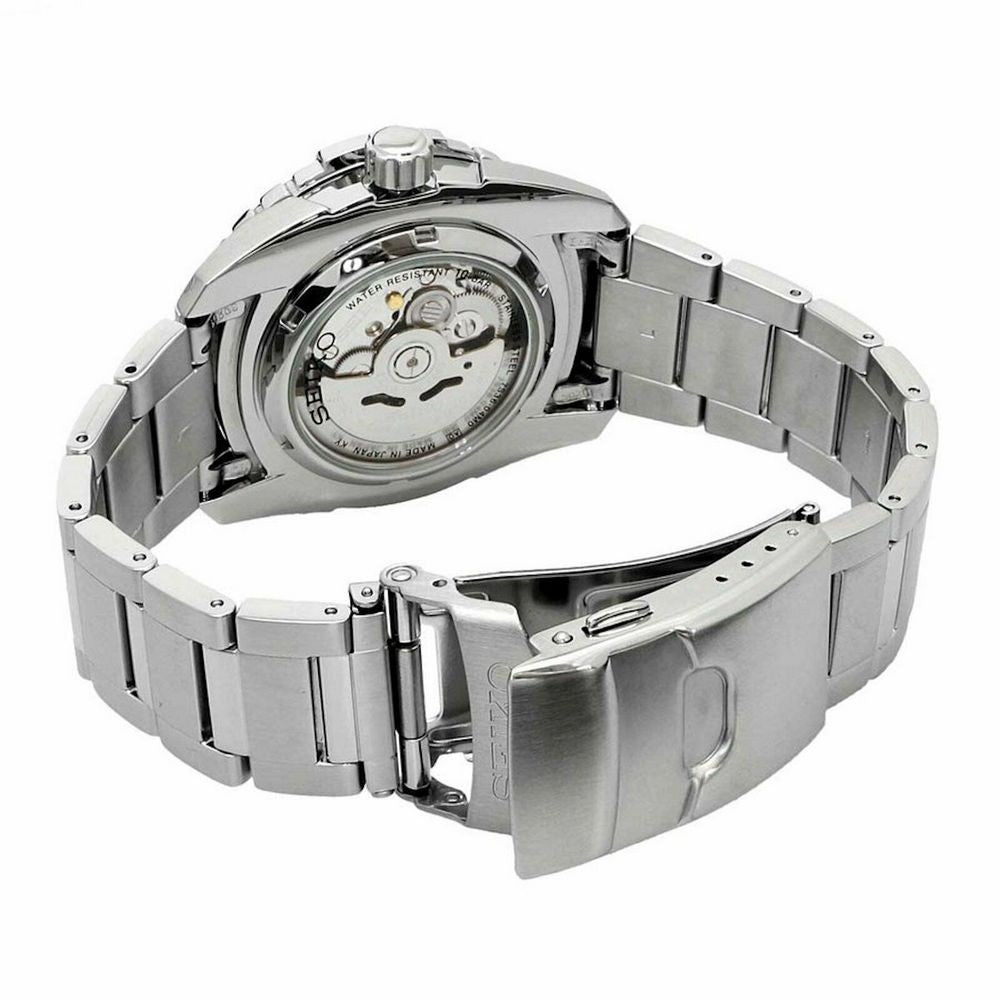 Seiko Sports 5 Black Dial Stainless Steel Mens Watch SNZJ05