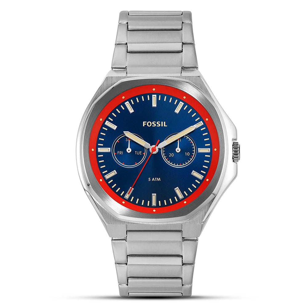 Fossil Evanston Blue Round Dial Men's Watch BQ2774