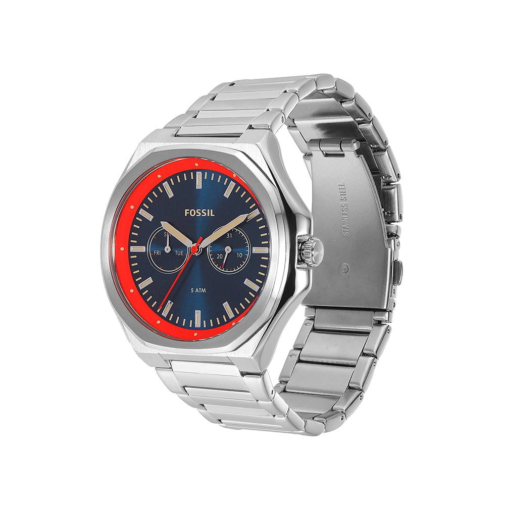 Fossil Evanston Blue Round Dial Men's Watch BQ2774
