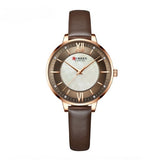 Products CURREN Watch Brown Leather and Rose Gold frame Model C9080L